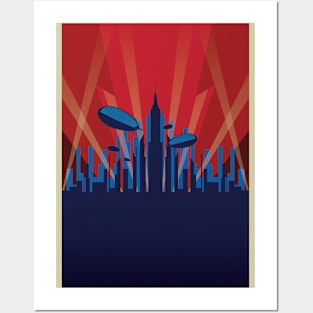 Zeppelins On A City Posters and Art